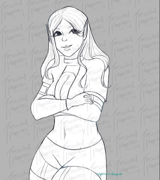 Commission Example; Half body, Sketch Commission Example; Half body, Sketch